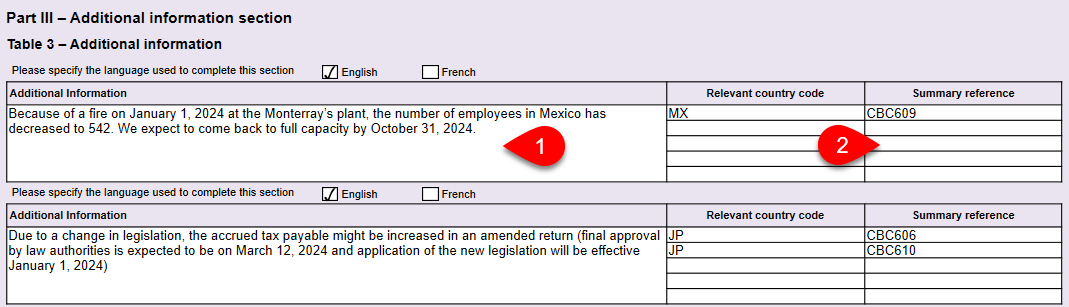 Screen Capture: Table 3