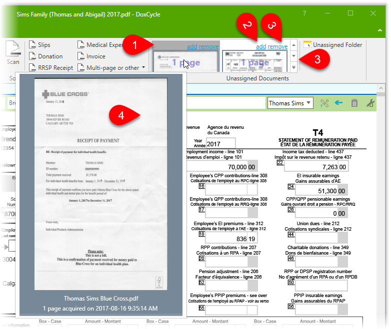 Unassigned document gallery