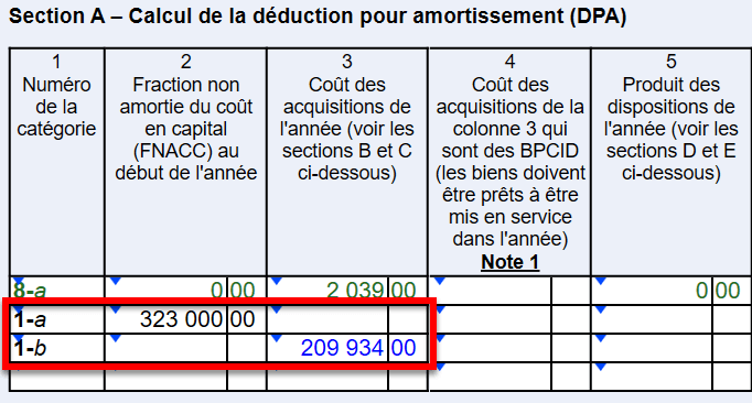 Captures d'écran : actifs de catégorie 1 distincts