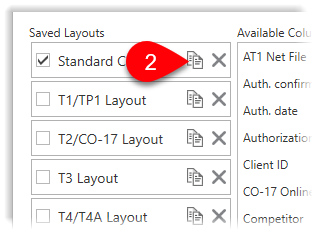 Duplicate a column layout