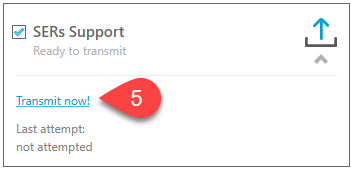 Screen Capture: Transmit the SERsSupport