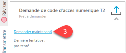 Screen Capture: Request a T2 Digital Access Code (DAC)