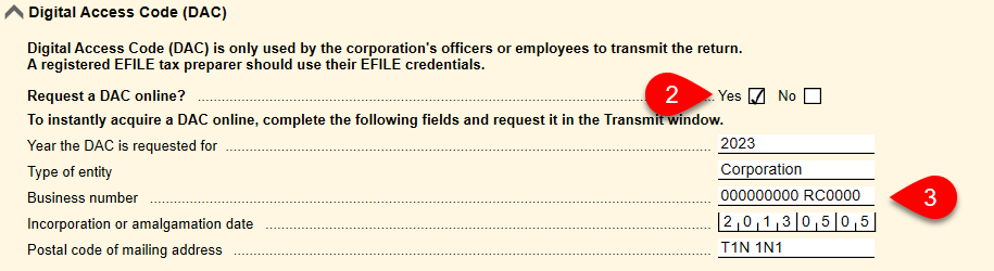 Screen Capture: Request a Digital Access Code from the SERs worksheet