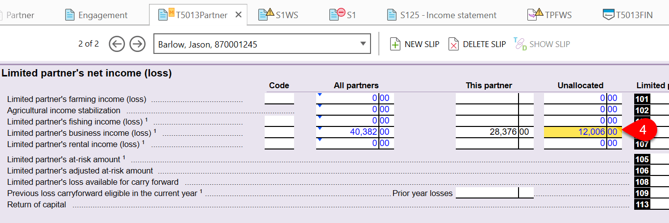 Unallocated column