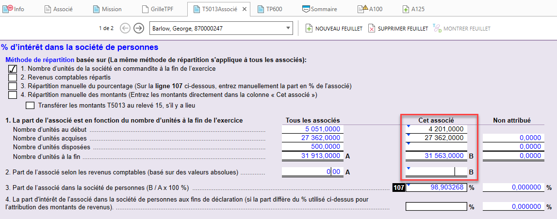 Capture d’écran : Feuillet T5013Associé