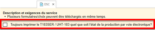 Capture d'écran : Nouvelle case à cocher sur la grille de calcul DSC