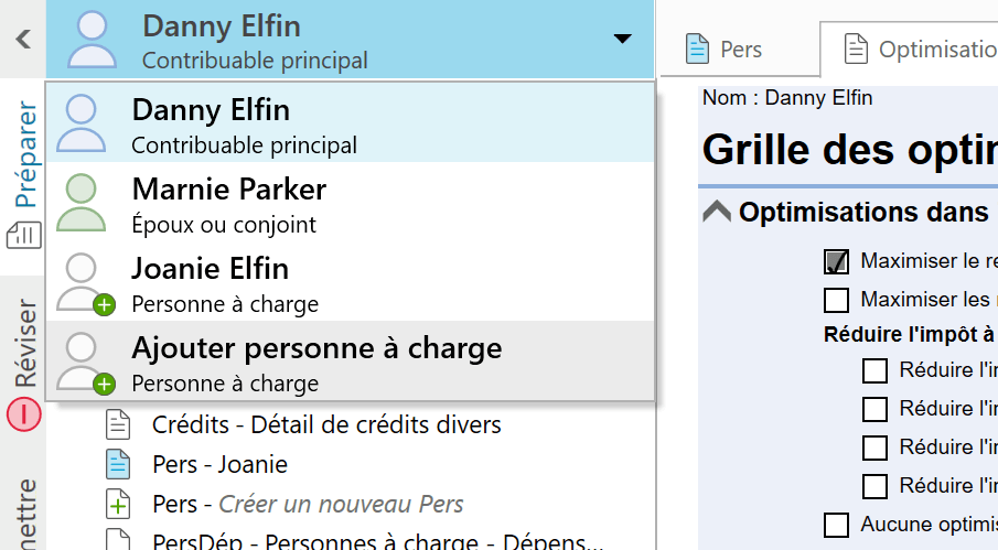 Grille de calcul d'optimisation de la famille