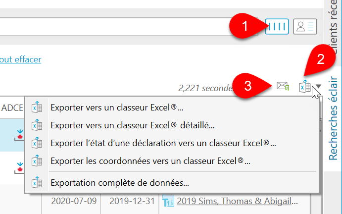 Exporter vers un classeur Excel