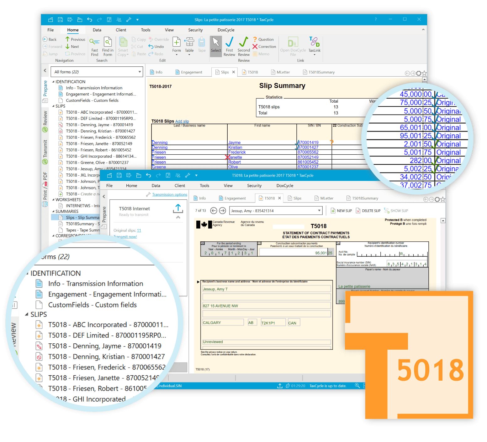 TaxCycle T5018