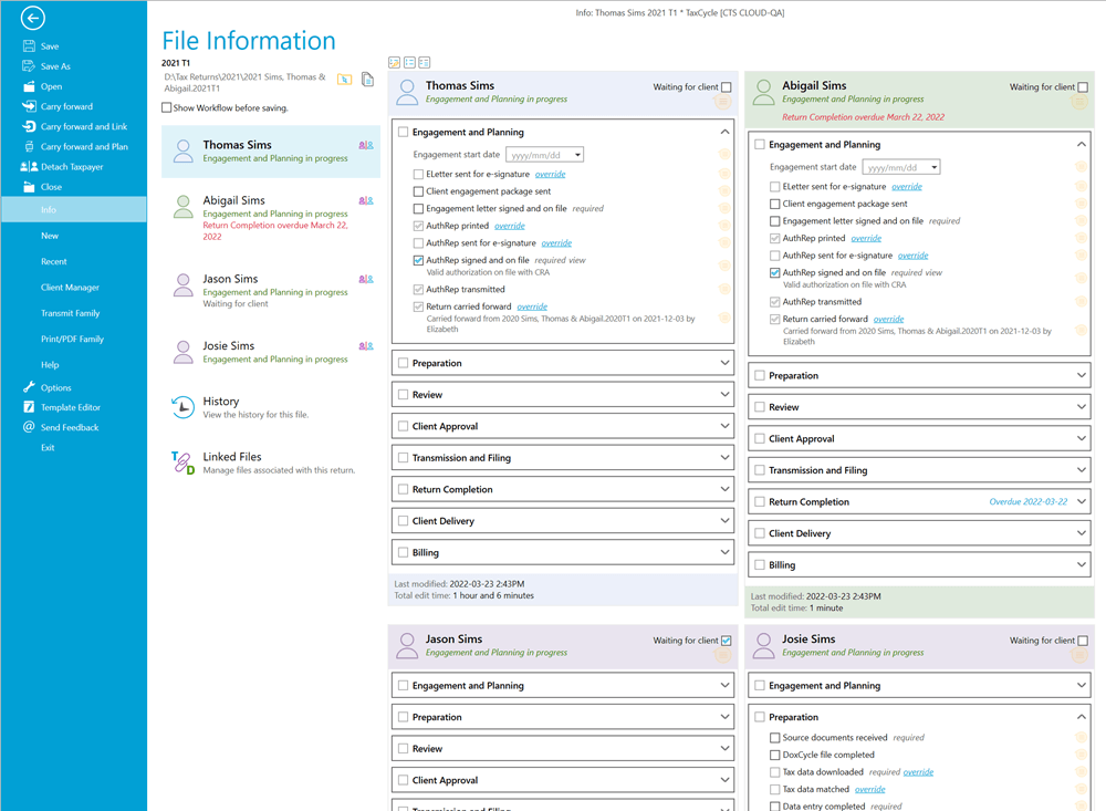 Screen Capture: File Information