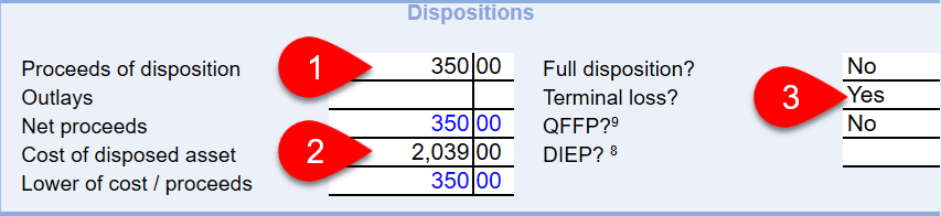 Screen Capture: Terminal Loss