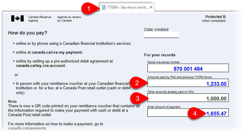 T7DRA payments