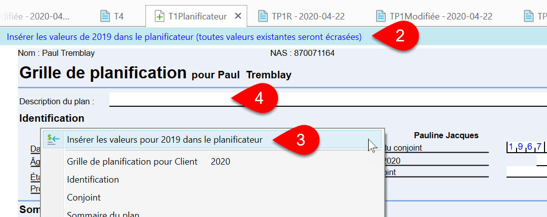 Screen Capture: T1 Planner Worksheet