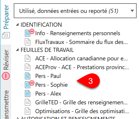 Image : grill Pers dans le volet Préparer