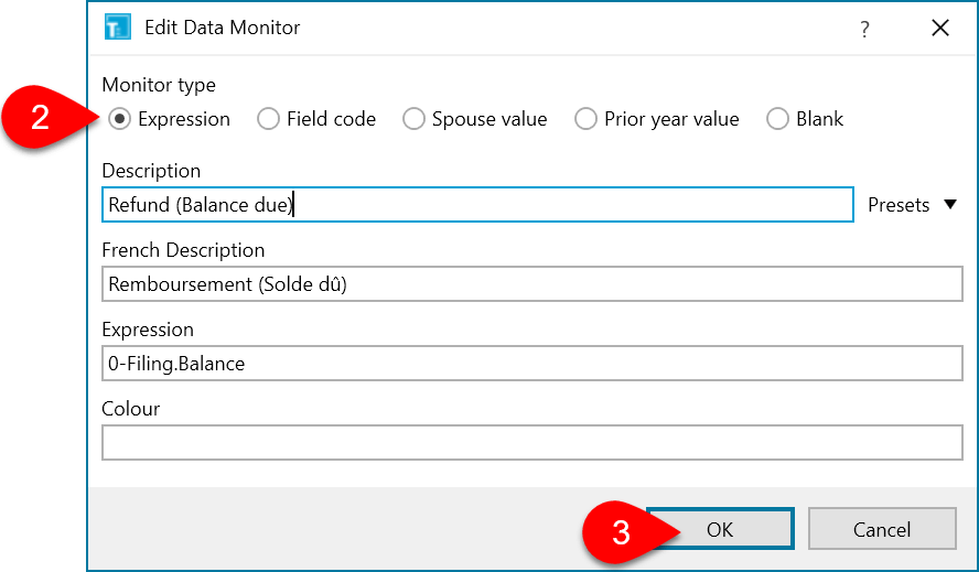 Screen Capture: Edit Data Monitor