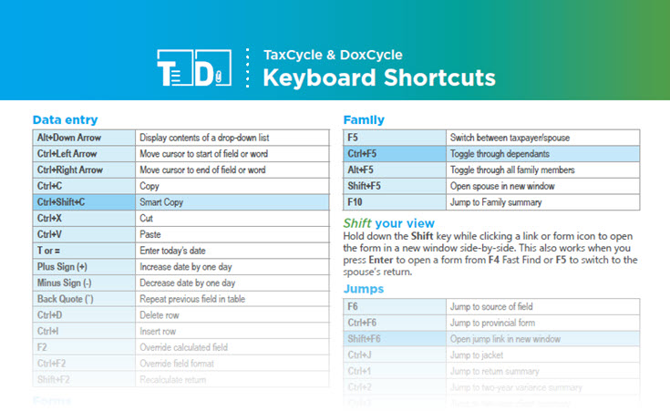 Keyboard Shortcuts