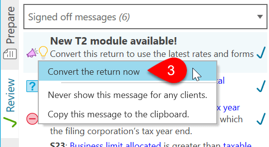 Screen Capture: Convert the return now