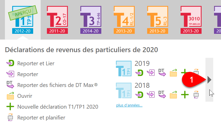 Capture d’écran : Défiler vers la droite