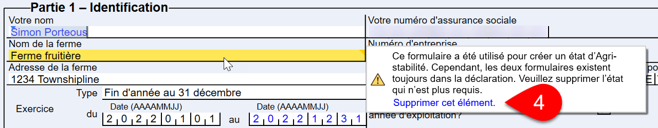 Capture d'écran : T2042, Supprimer cet élément