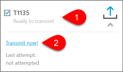 Screen Capture: T1135 Ready to Transmit