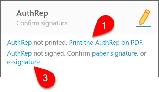 Screen Capture: Confirm Signature